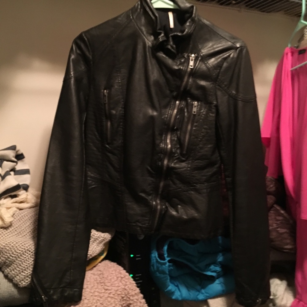 Free People leather jacket
